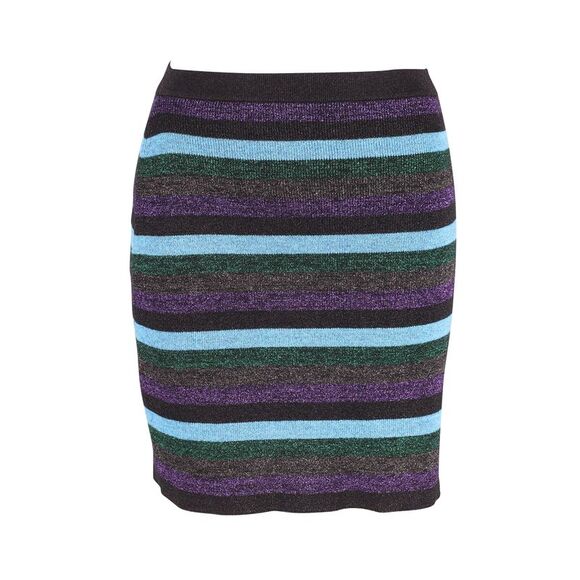Miu Miu Glitter Knit Mini Skirt in Multicolor Viscose